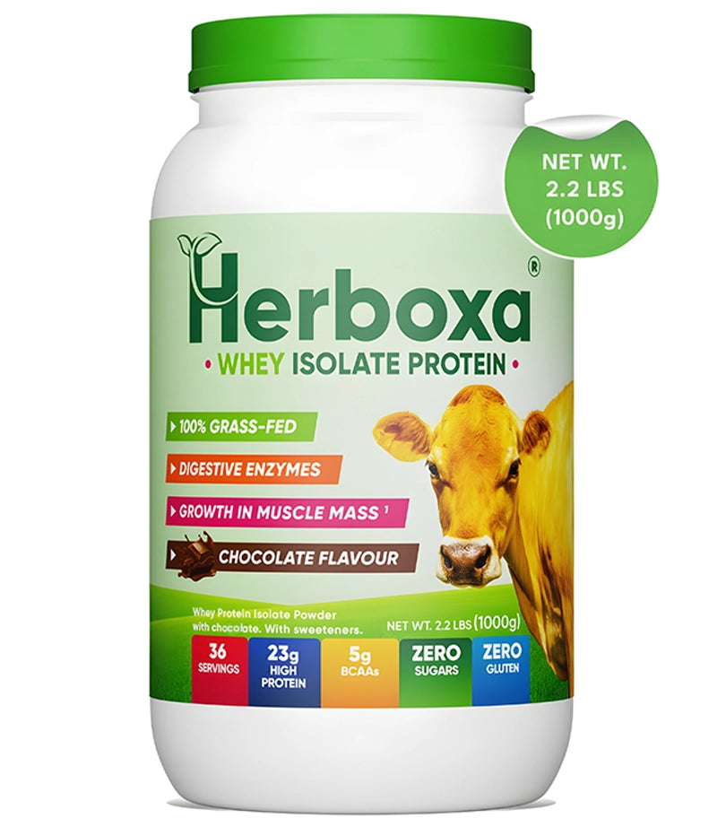 Vanilla-flavored Herboxa Whey Iso Protein 920g powder for daily mixing