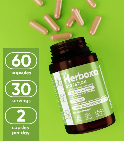 Herboxa Digestion. 60 capsules. 30 servings. 2 capsules per day