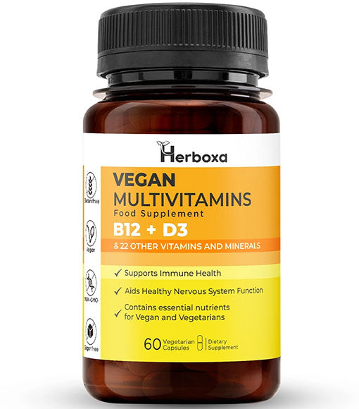 Herboxa Vegan Multivitamins 60 capsules with B-complex and iron